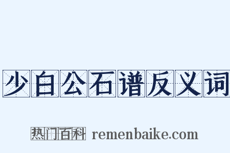 少白公石谱反义词是什么意思的图片